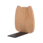 Fermalibri a forma di gatto in legno