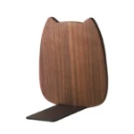 Fermalibri a forma di gatto in legno